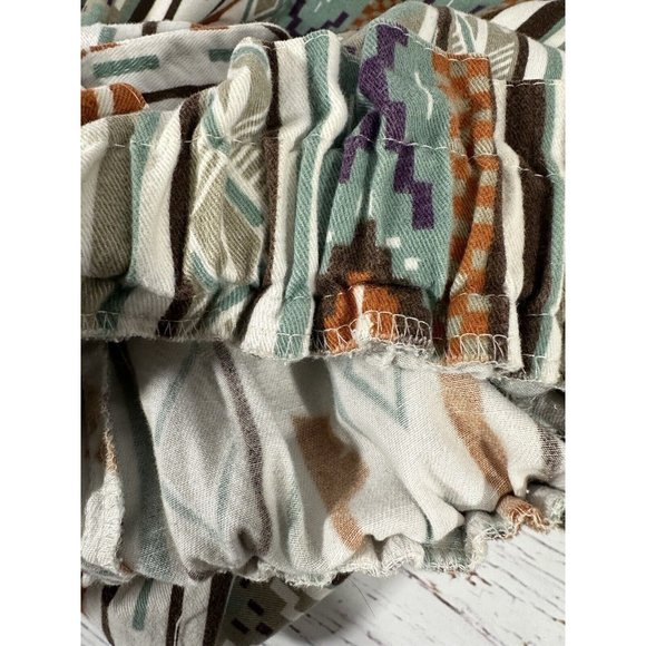 Southwest Aztec Pants Juniors High Waisted Pockets Brushed Cotton USA Vtg - Picture 12 of 16